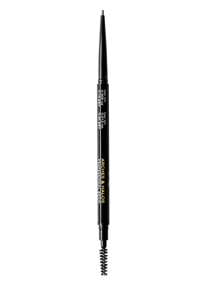 Arches & Halos Arches and Halos 2 in 1 Defining Eyebrow Pencil and Powder - Brow Powder with Spoolie Brush - Shape and Fill for Natural Look - Dark Brown - 0.017 oz - Image 1